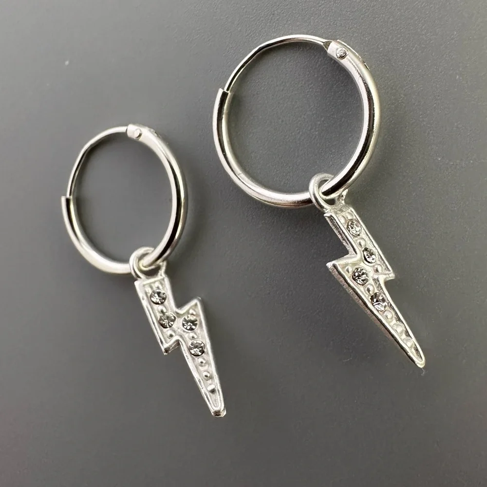 Sterling Silver Bolt Stud Earrings